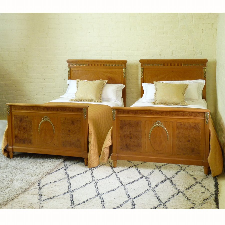 Antique Matching Pair of Empire Style Beds - WP1