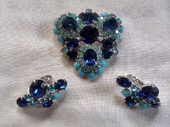 Antique Christian Dior - Rare Brooch & Earrings by Mitchel Maer