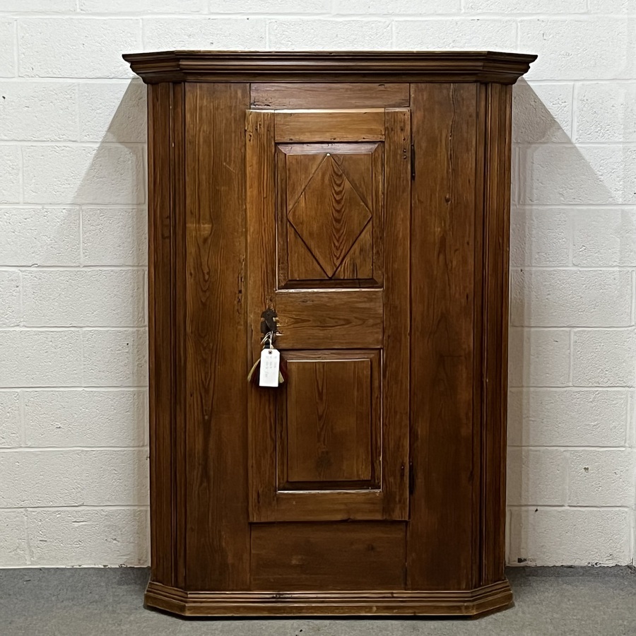 Early 1800's East German Pine Single Door Armoire (V0900F)