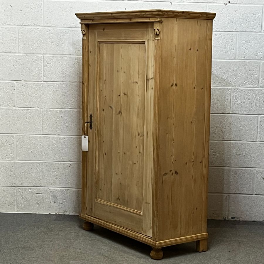 Antique Large Old Pine Single Door Cupboard (B0205D)