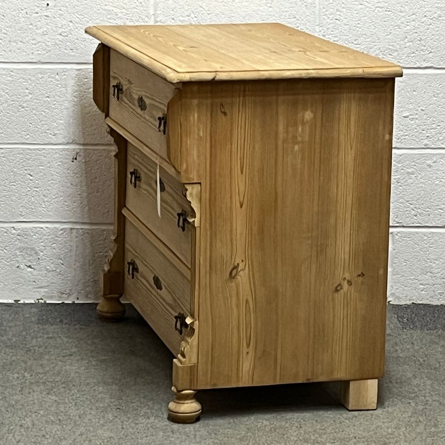 Antique East German Antique Pine Chest Of Drawers (B1201C)