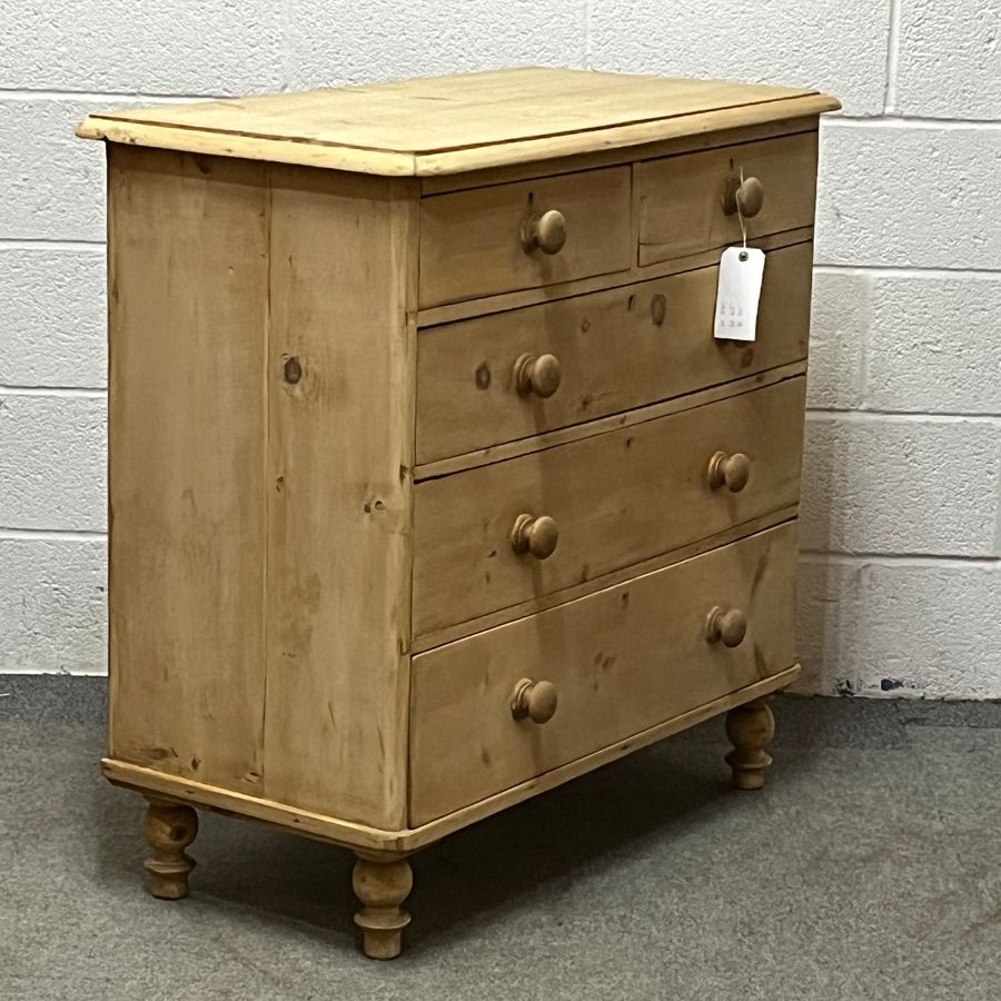 Antique Victorian Pine Chest Of Drawers (B7256D)