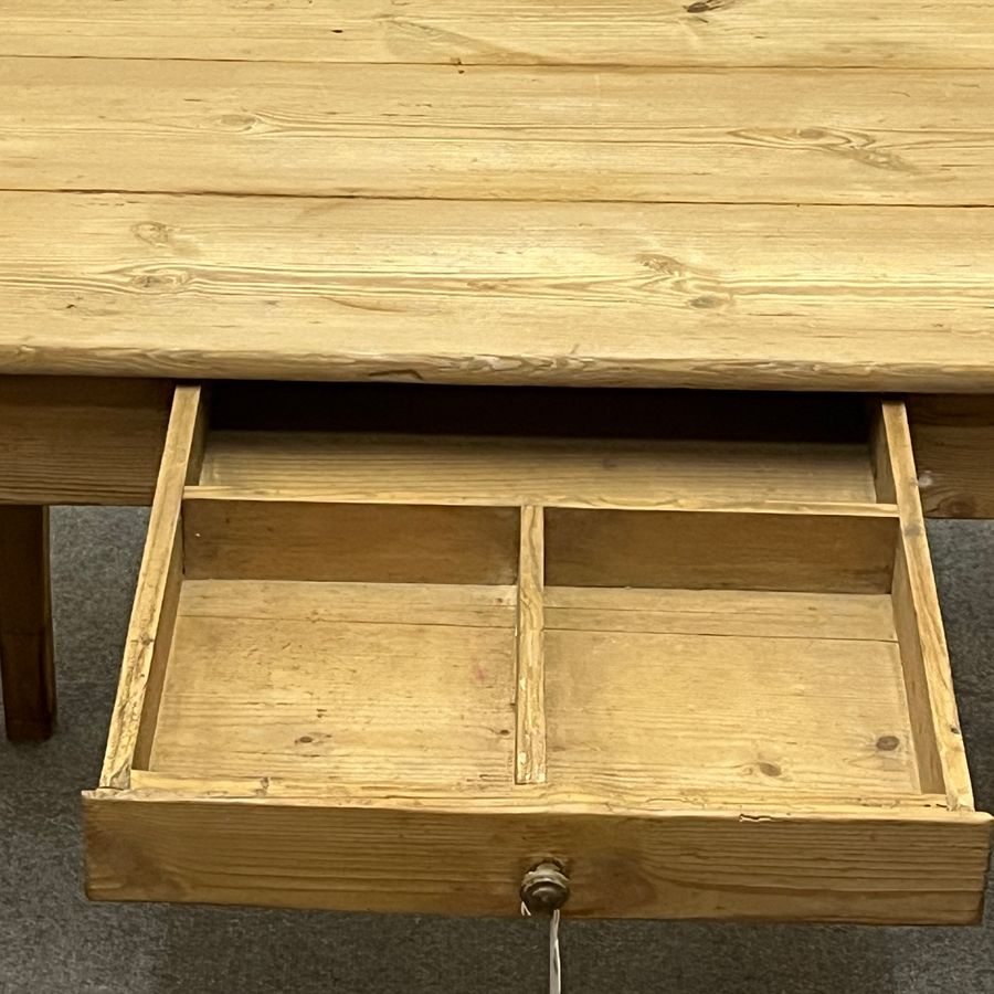 Antique Small Old Pine Table With Drawer (C1704C)