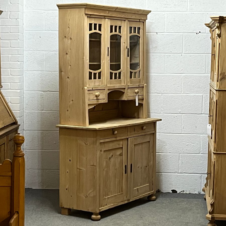 Antique 1930's Antique Pine Partly Glazed Dresser (C5404D)