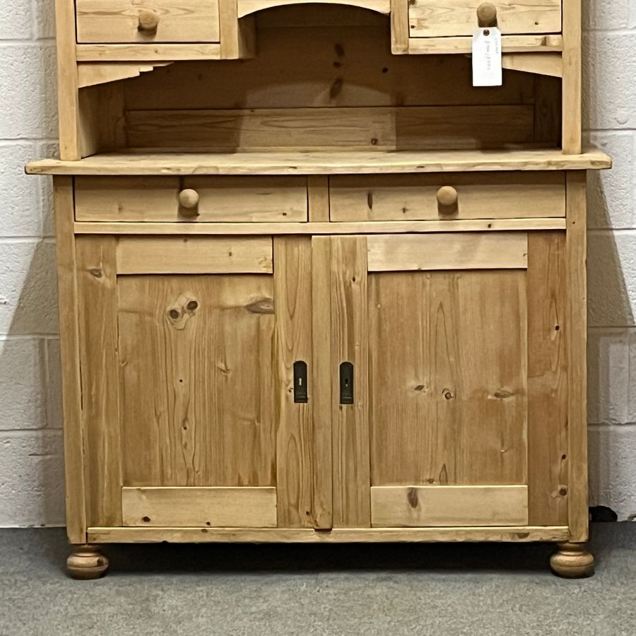 Antique 1930's Antique Pine Partly Glazed Dresser (C5404D)