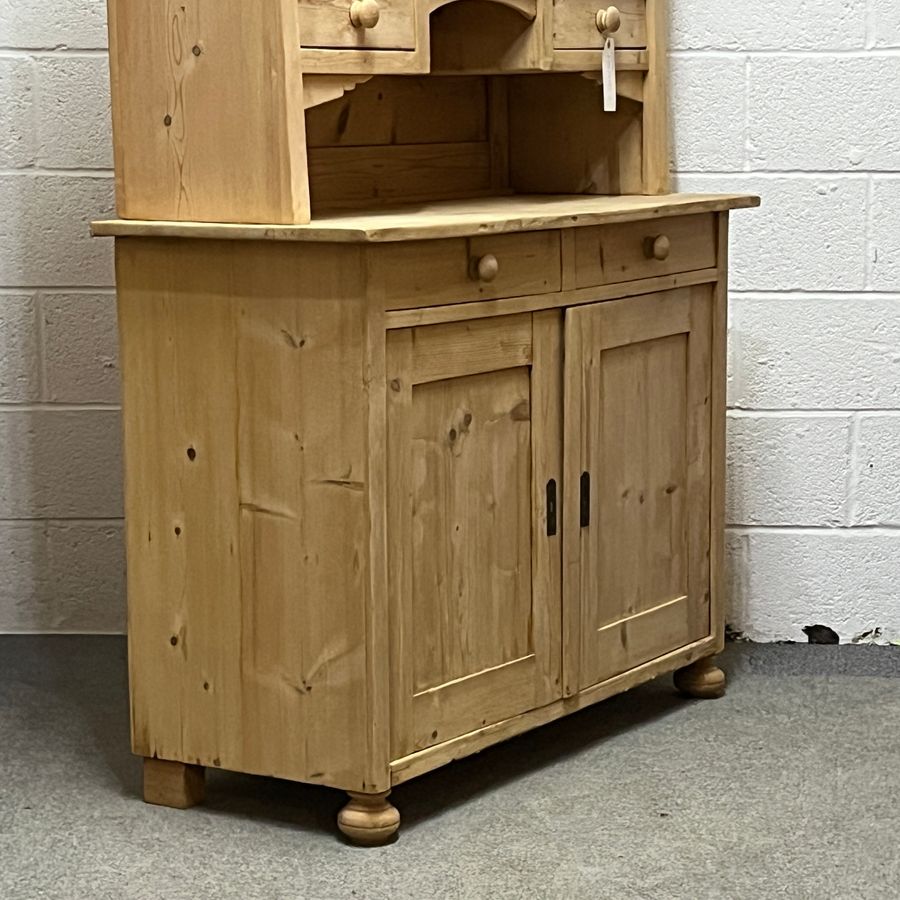 Antique 1930's Antique Pine Partly Glazed Dresser (C5404D)