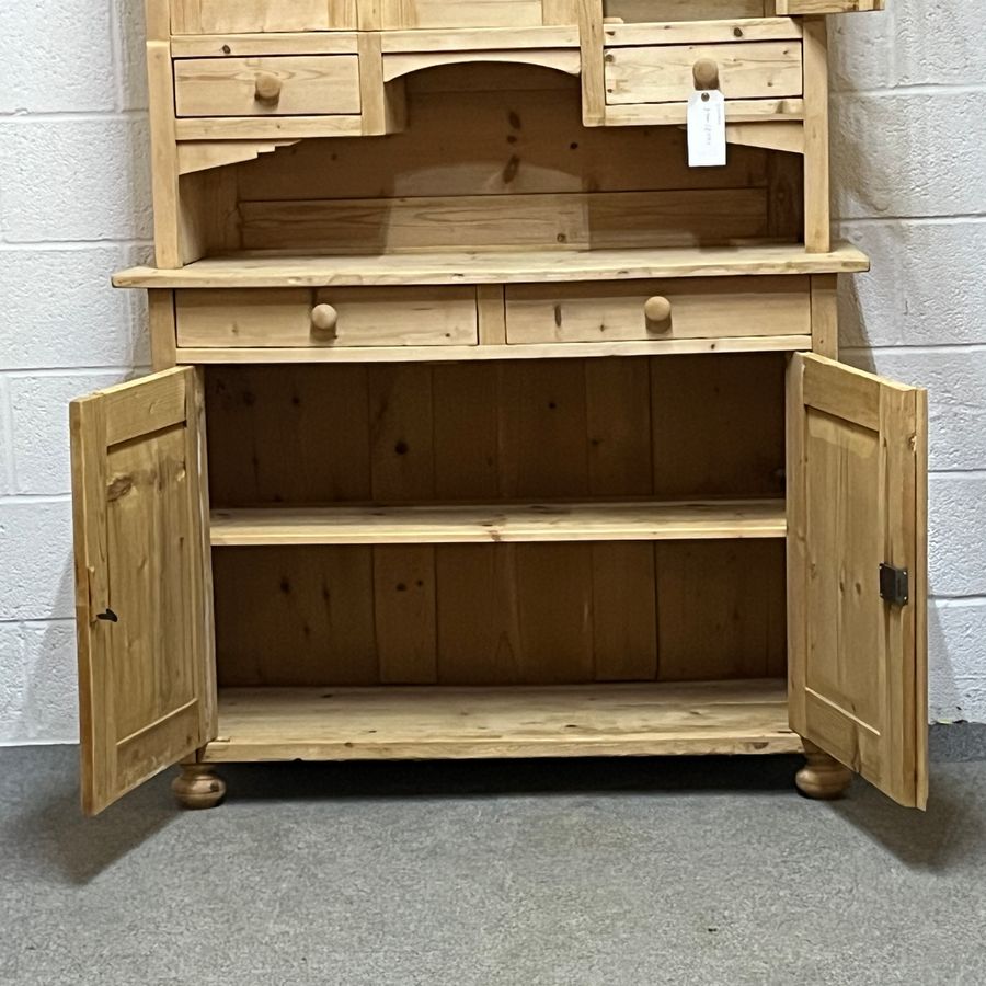 Antique 1930's Antique Pine Partly Glazed Dresser (C5404D)