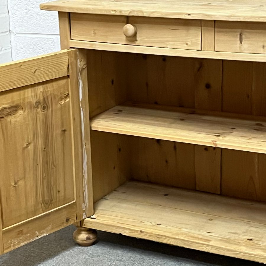 Antique 1930's Antique Pine Partly Glazed Dresser (C5404D)