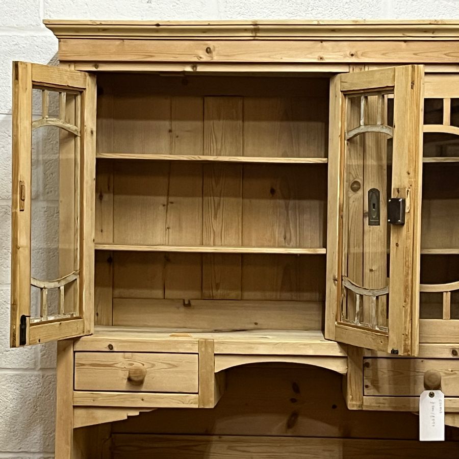 Antique 1930's Antique Pine Partly Glazed Dresser (C5404D)