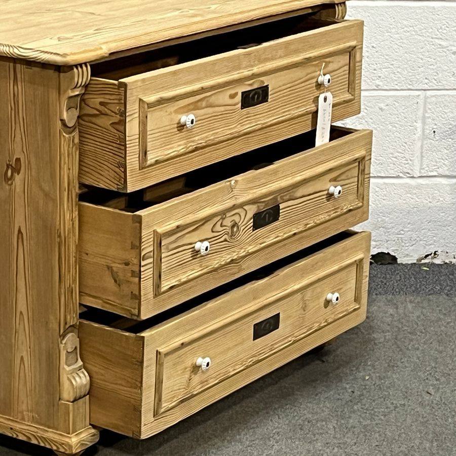 Antique Antique Pine Chest Of 3 Drawers (D0158B)