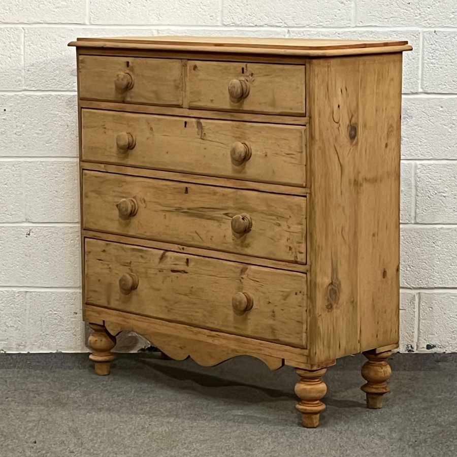 Antique Large Victorian Pine Chest Of Drawers (D1304D)