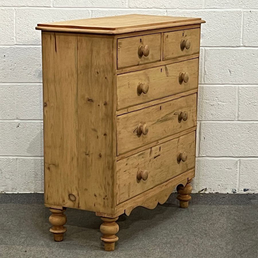 Antique Large Victorian Pine Chest Of Drawers (D1304D)