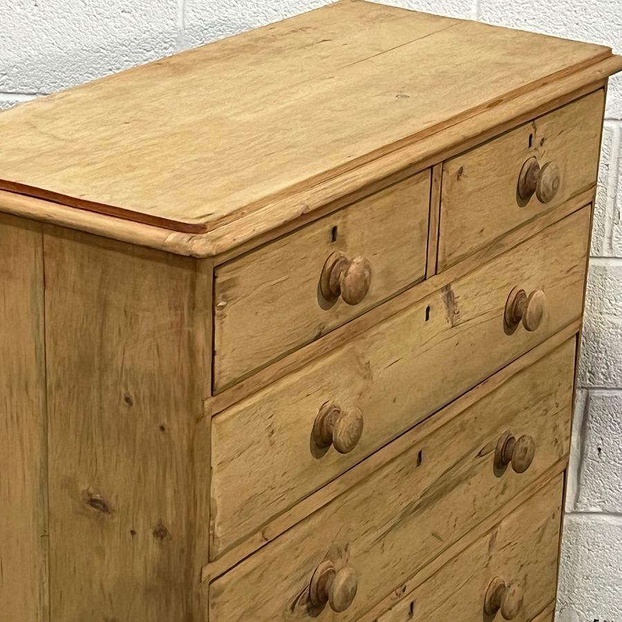 Antique Large Victorian Pine Chest Of Drawers (D1304D)