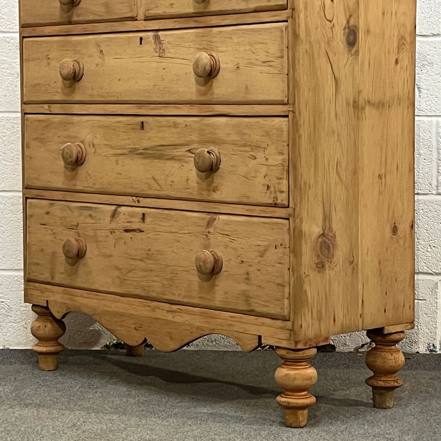 Antique Large Victorian Pine Chest Of Drawers (D1304D)