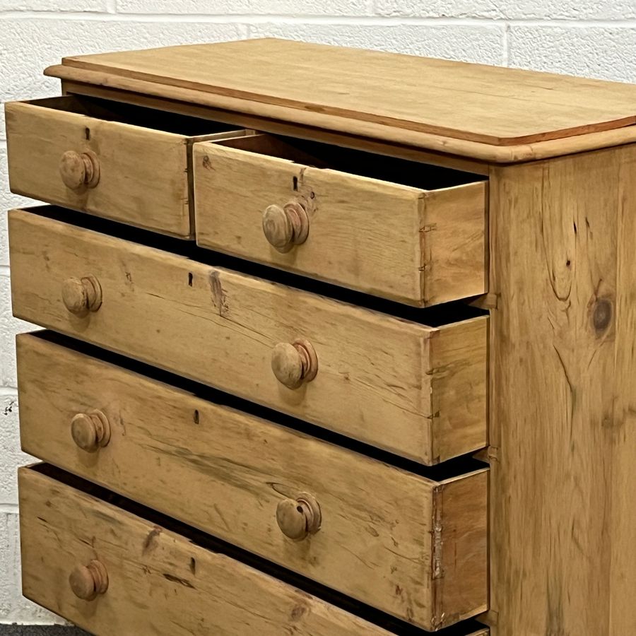 Antique Large Victorian Pine Chest Of Drawers (D1304D)