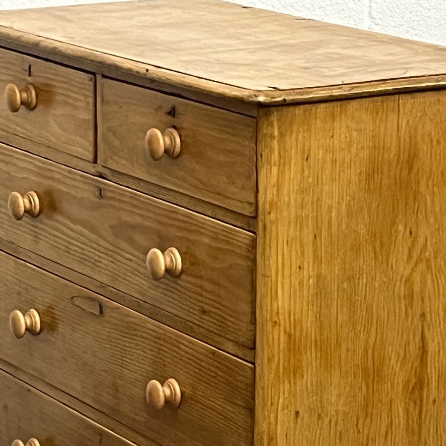 Antique Large Waxed Victorian Pine Chest Of Drawers (D2909C)