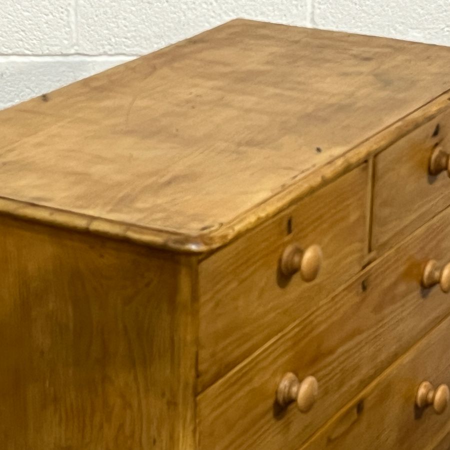 Antique Large Waxed Victorian Pine Chest Of Drawers (D2909C)