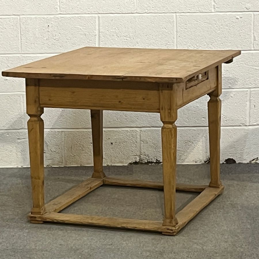 Antique Old Czech Pine Table With Drawer (D2803B)