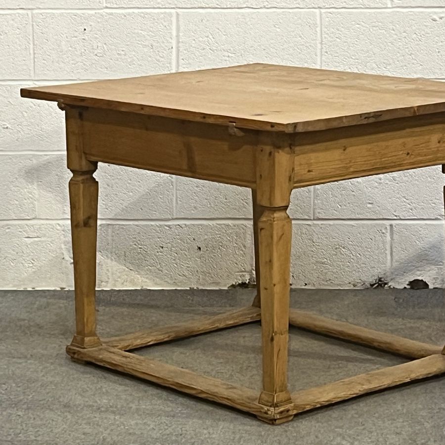 Antique Old Czech Pine Table With Drawer (D2803B)