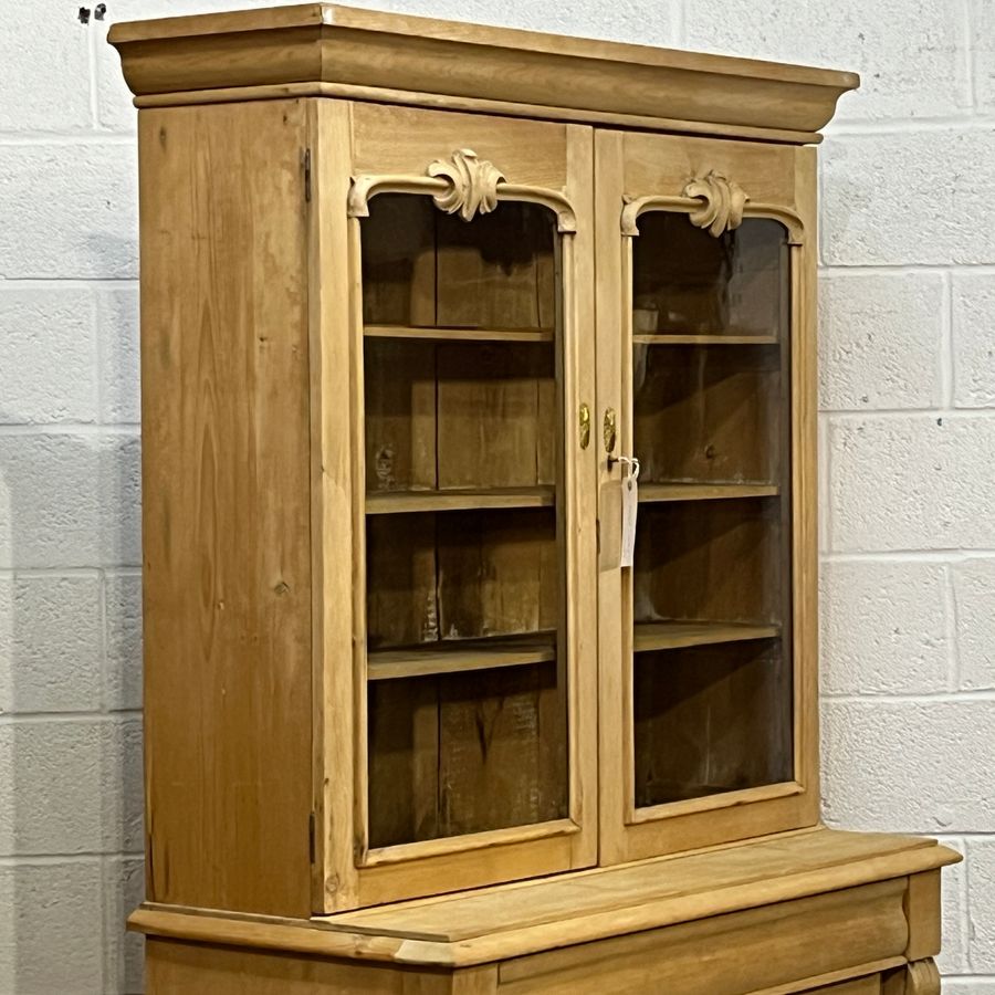 Antique Victorian Pine Glazed Dresser (D3409E)