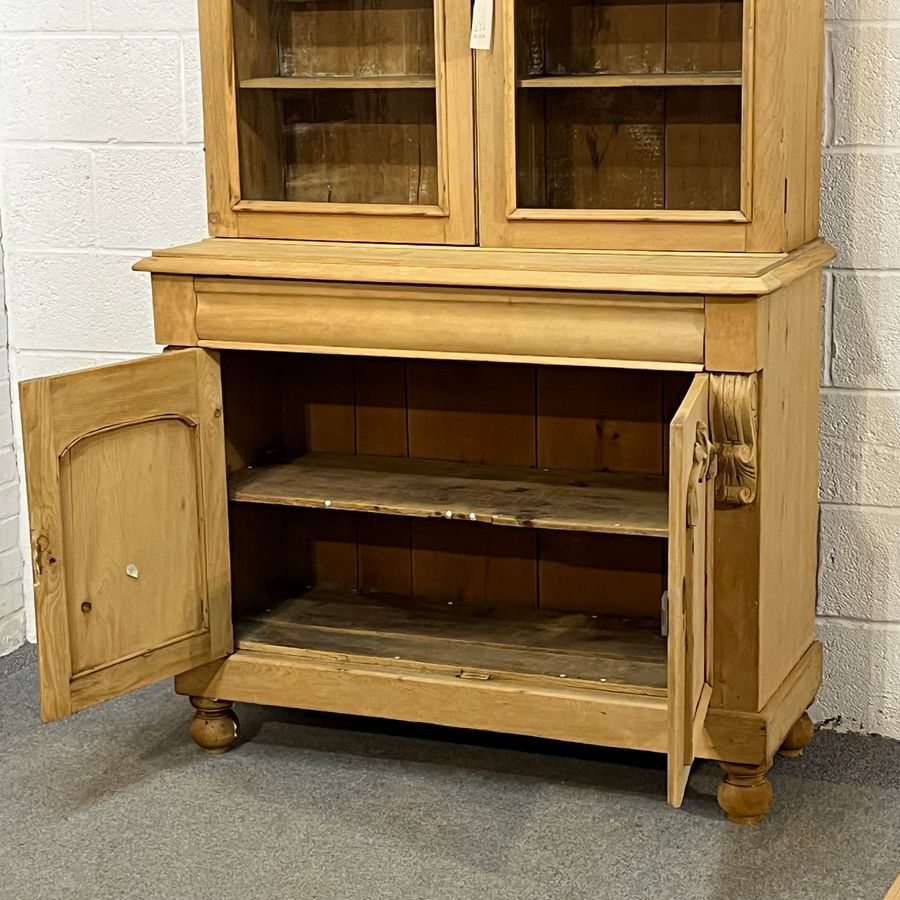 Antique Victorian Pine Glazed Dresser (D3409E)