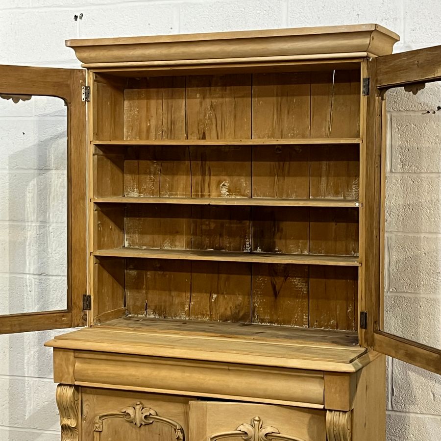 Antique Victorian Pine Glazed Dresser (D3409E)