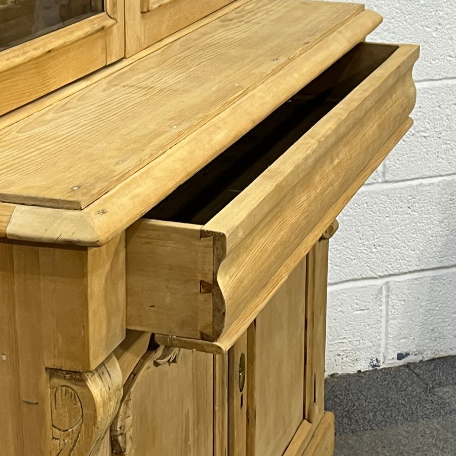 Antique Victorian Pine Glazed Dresser (D3409E)