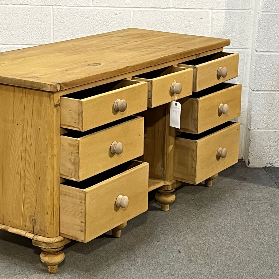 Antique Large Victorian Pine Sideboard With Drawers (D5405E)