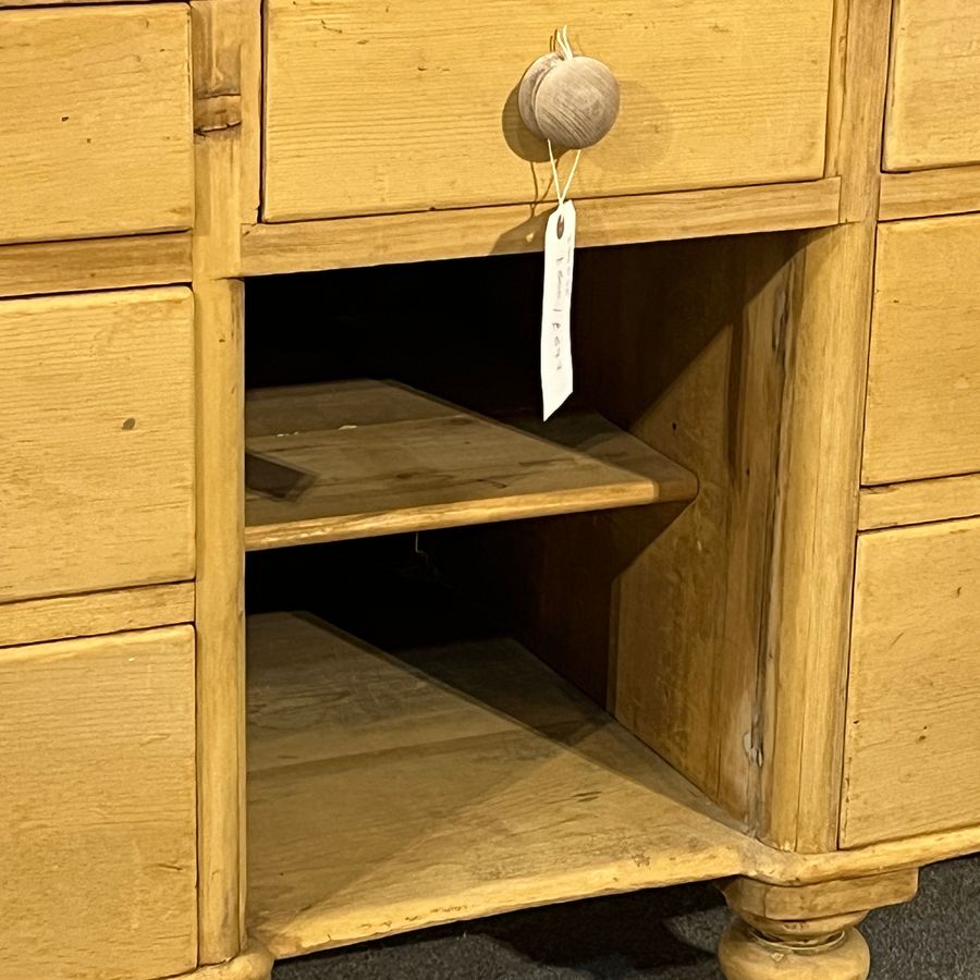 Antique Large Victorian Pine Sideboard With Drawers (D5405E)