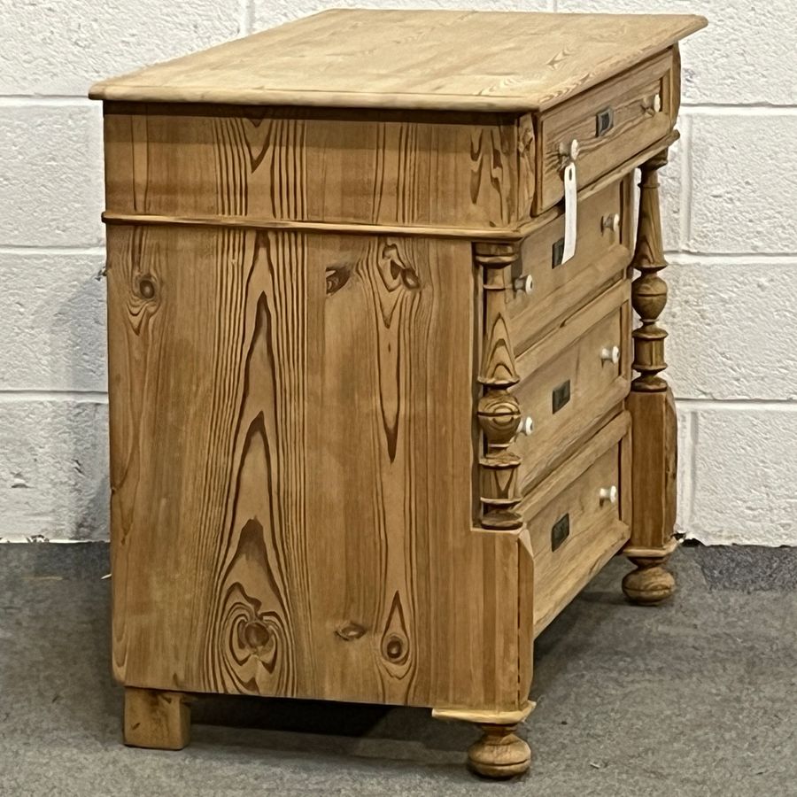 Antique Antique Pine Chest Of 4 Drawers (E2403C)