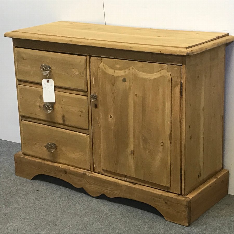 Antique Small Old English Rustic Pine Sideboard Antiques Co Uk