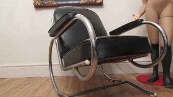 Batistin Spade Art Deco French Armchair 1930s