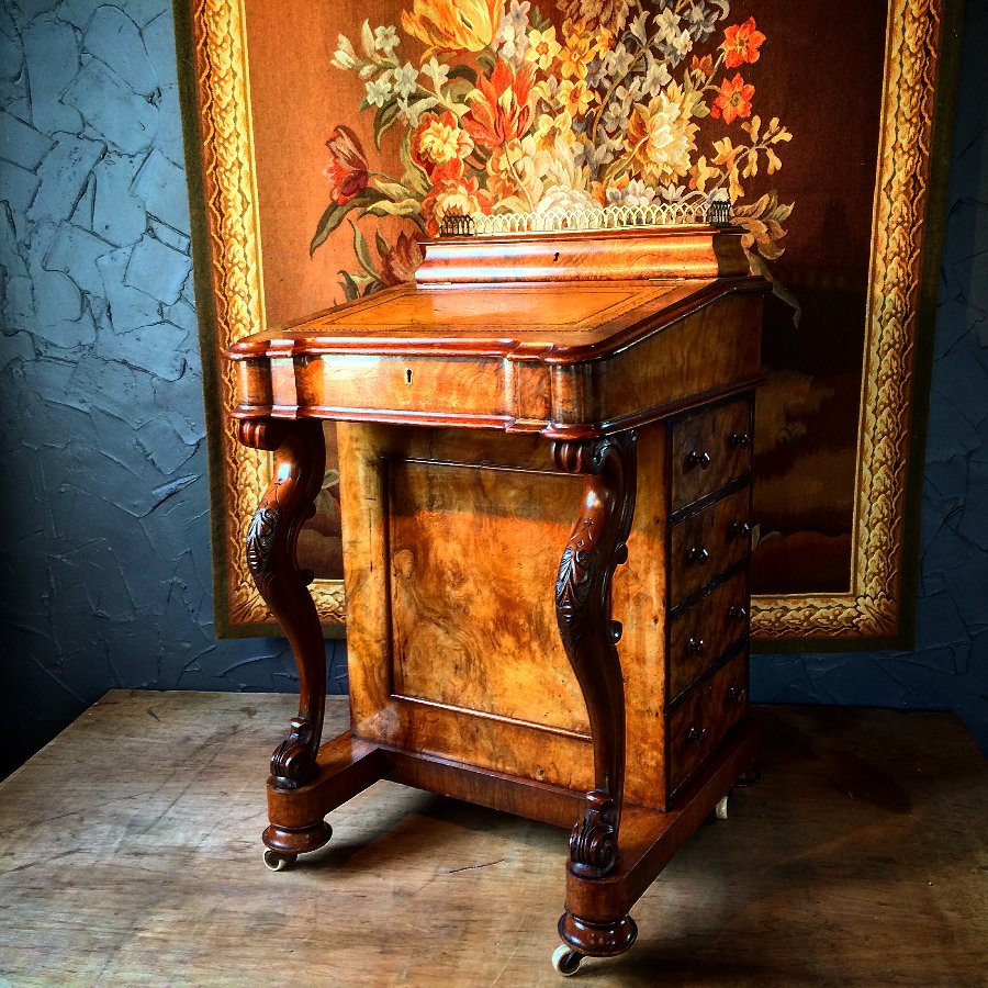 Antique Victorian Davenport Writing Desk C 1850 Antiques Co Uk