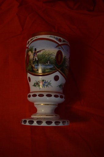 Sporting, shooting Bohemian glass cup, trophy #loveantiques