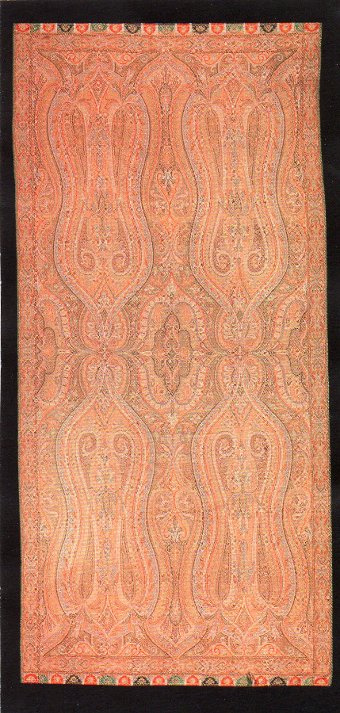 Antique large woven shawl, Kashmir, early 20th century