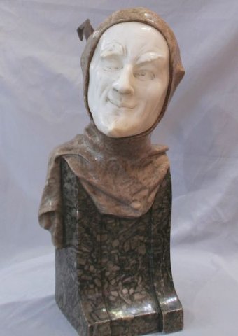 Antique Bust of Ernst Beck - Mephisto, Germany c.1920