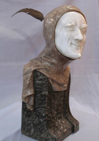 Antique Bust of Ernst Beck - Mephisto, Germany c.1920
