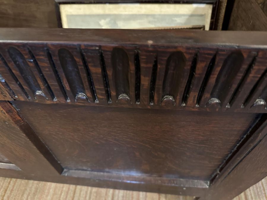 Antique 18th Century Oak English Coffer Two Panelled