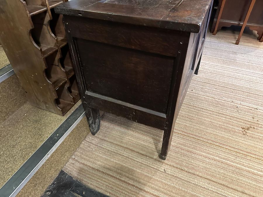 Antique 18th Century Oak English Coffer Two Panelled