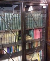 Antique Astral Diamond 2 Door Glazed Bookcase