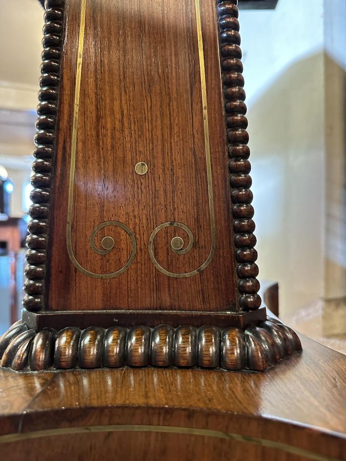 Antique A Very Nice Brass Inlaid Regency Rosewood Games Table