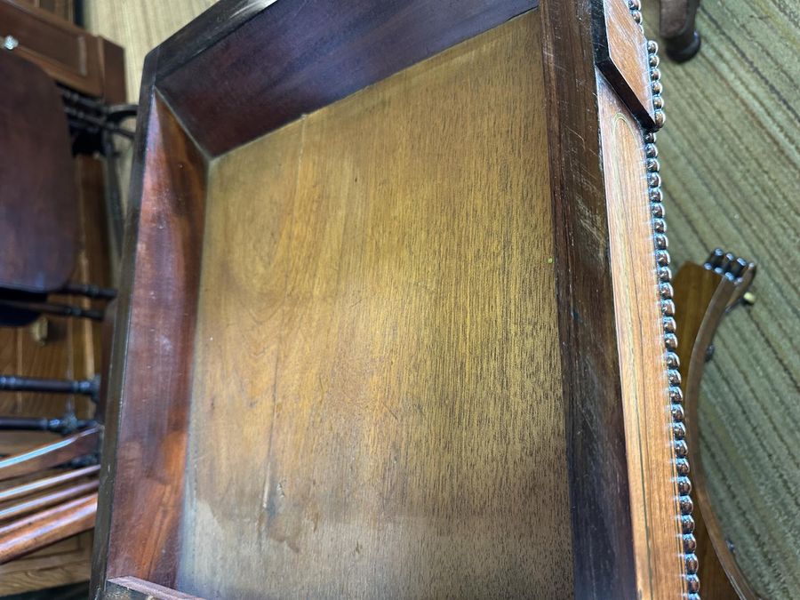 Antique A Very Nice Brass Inlaid Regency Rosewood Games Table