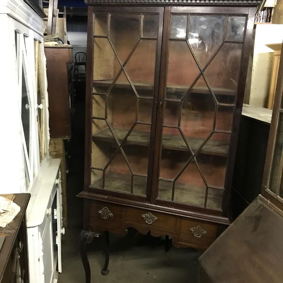 Antique Bookcase on Stand