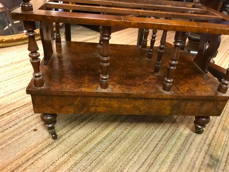 Antique Burr Walnut Canterbury