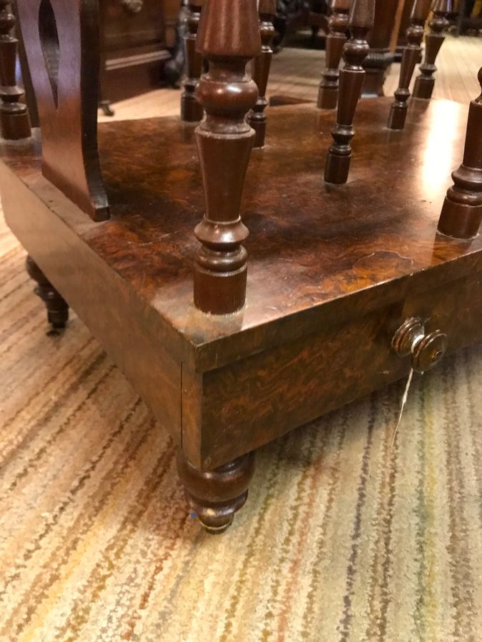 Antique Burr Walnut Canterbury