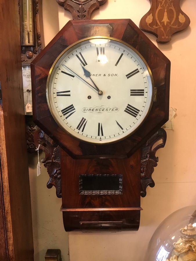 Antique Double Fusee Wall Clock