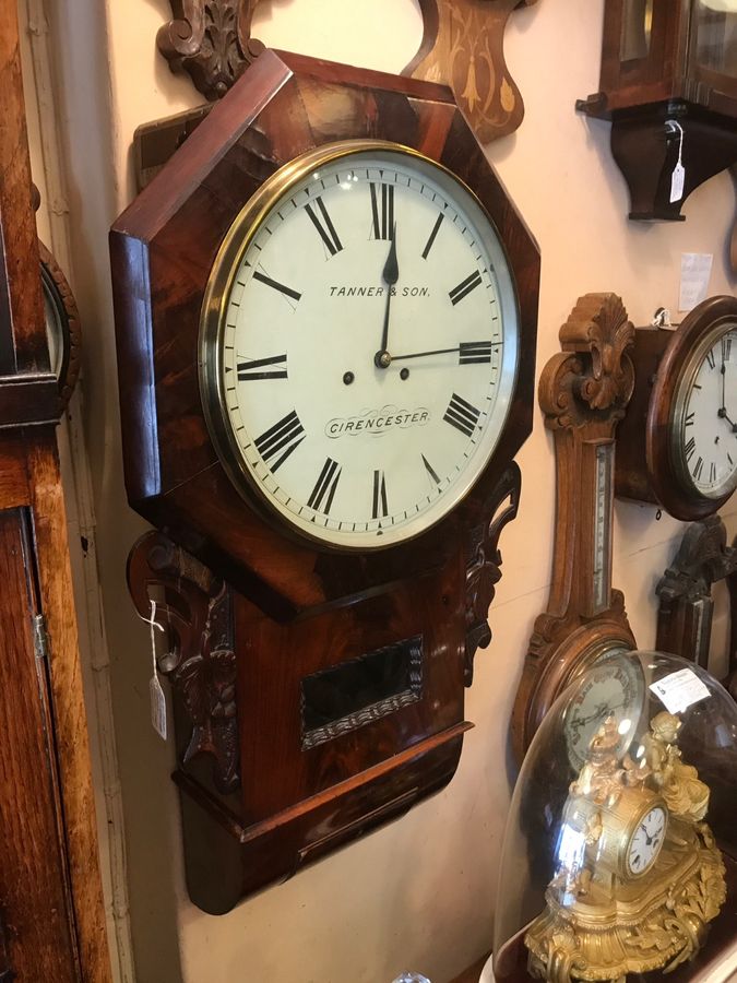 Antique Double Fusee Wall Clock