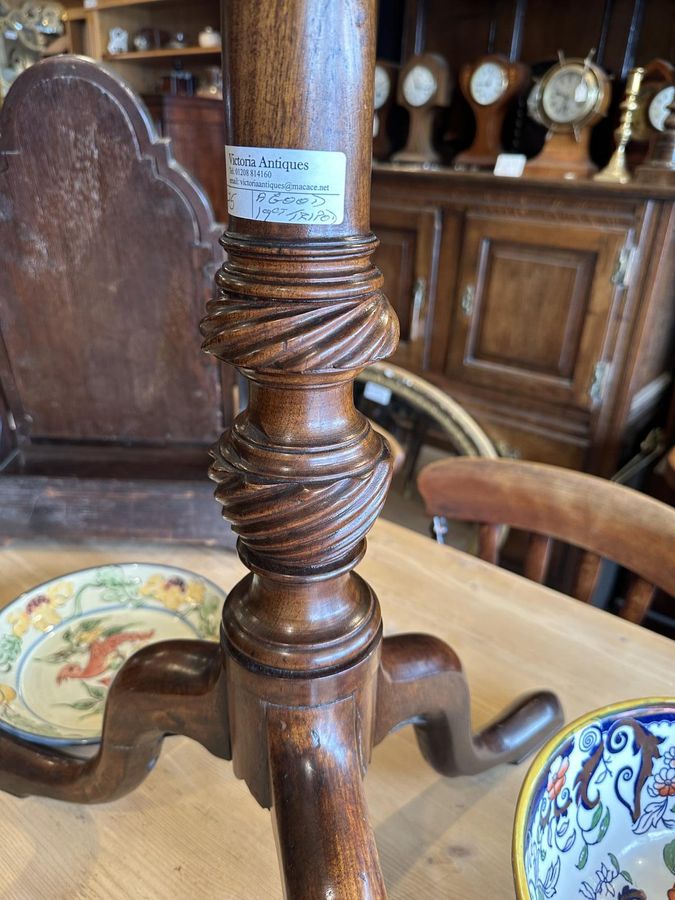 Antique Early 19th Century Mahogany Tripod Table