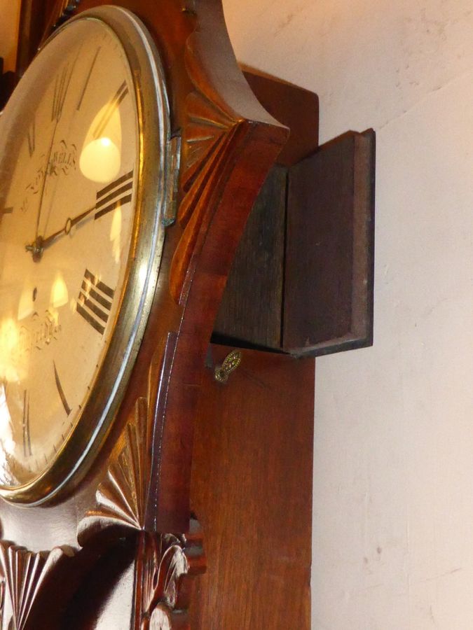 Antique Early 19th Century Mundy & Wells of Trowbridge, English Fusee Wall Clock