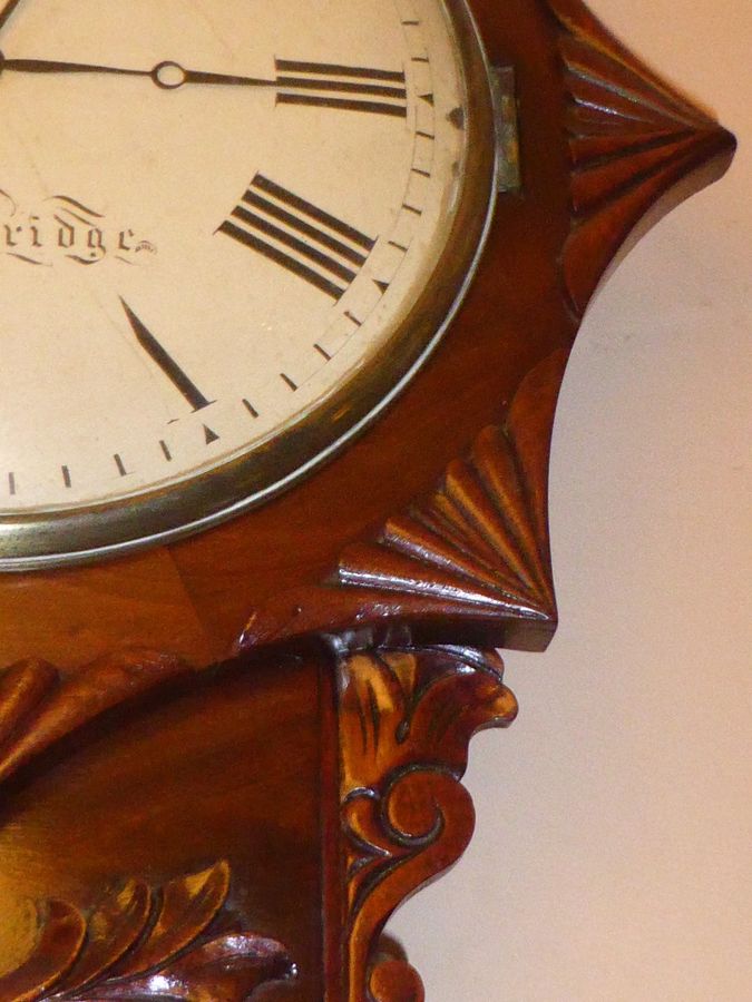 Antique Early 19th Century Mundy & Wells of Trowbridge, English Fusee Wall Clock